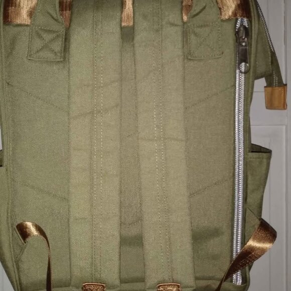 Himawari Waterproof Khaki Laptop Backpack - Picture 3 of 6